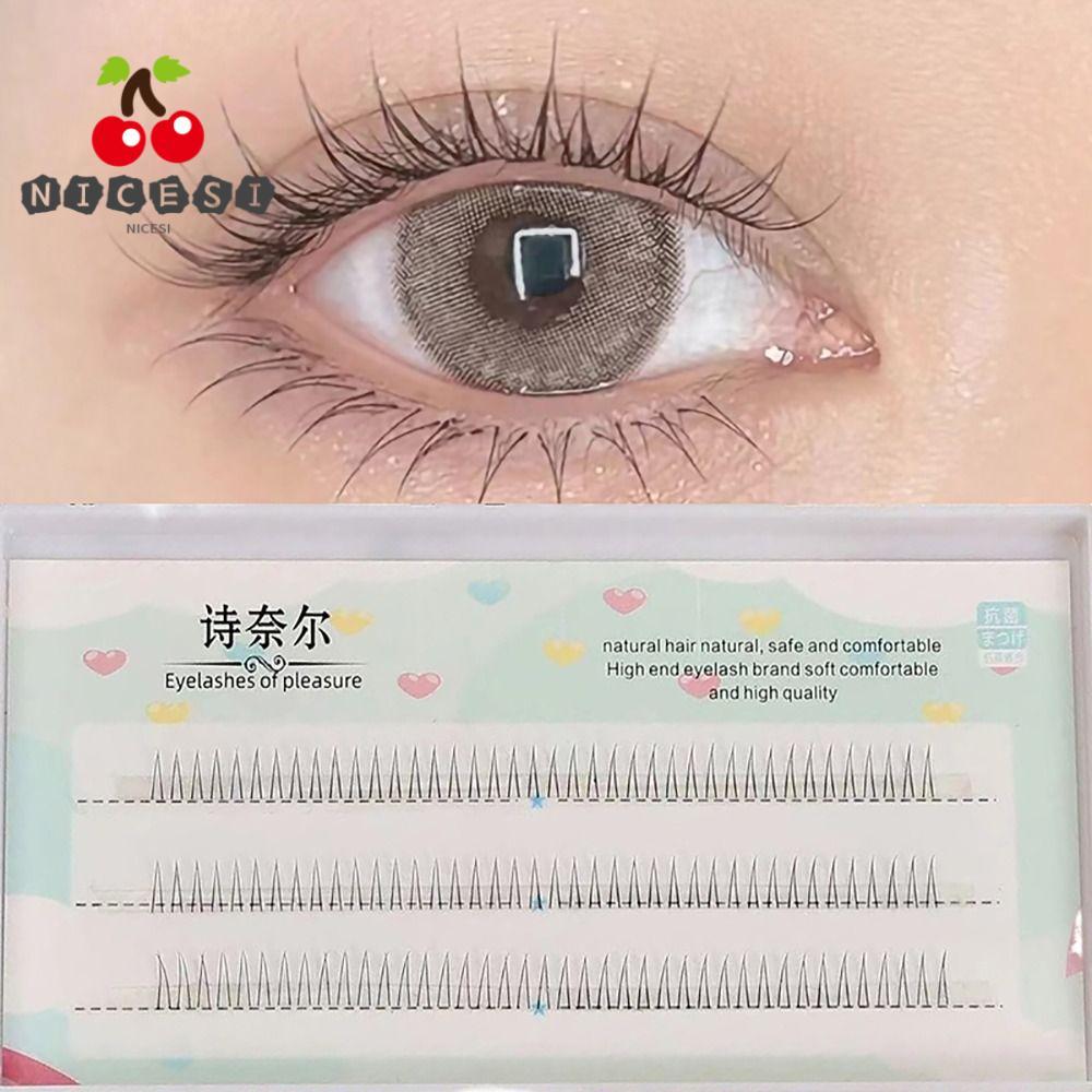 NICESI Lower False Lashes, 5/6/7 มม.V-Shape Eyelash Extension, นุ่ม DIY ...