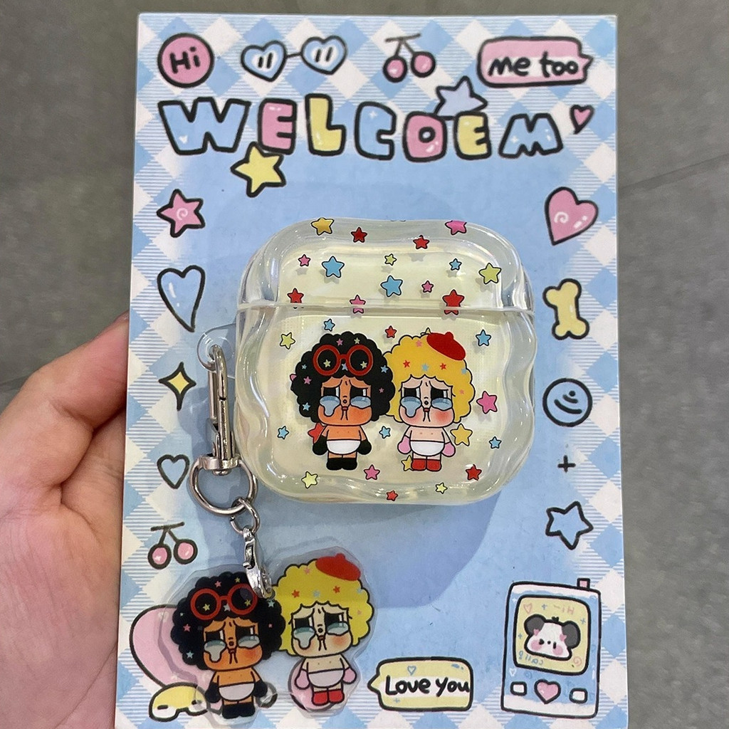 การ์ตูนน่ารัก Star Exploding Head Crying Baby สําหรับ AirPods4 เคสหูฟัง ...