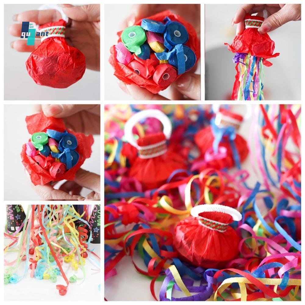 QUANTUMSKY Hand Throw Ribbon Props, กระดาษ Confetti กระดาษ Cracker ...