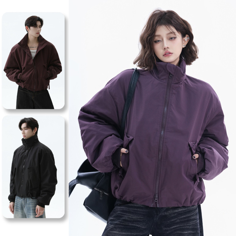 SUIKONE ซุยโคเนะ เสื้อแจ็คเก็ตใหม่ ผ้าฝ้ายเบาะ สไตล์เกาหลียกระดับ สำหรับทั้งสองเพศ