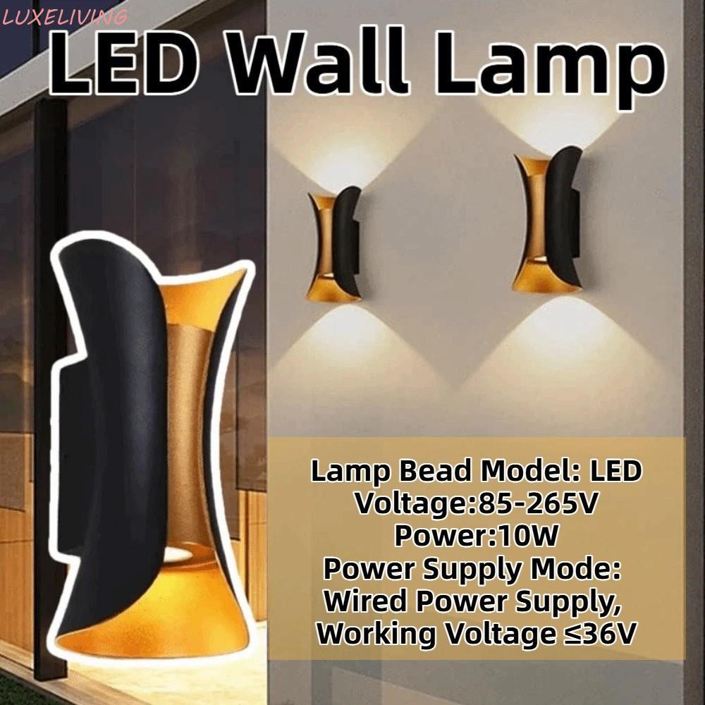LUXELIVING โคมไฟติดผนังกลางแจ้ง, 10W โคมไฟติดผนัง LED ไร้สาย ...