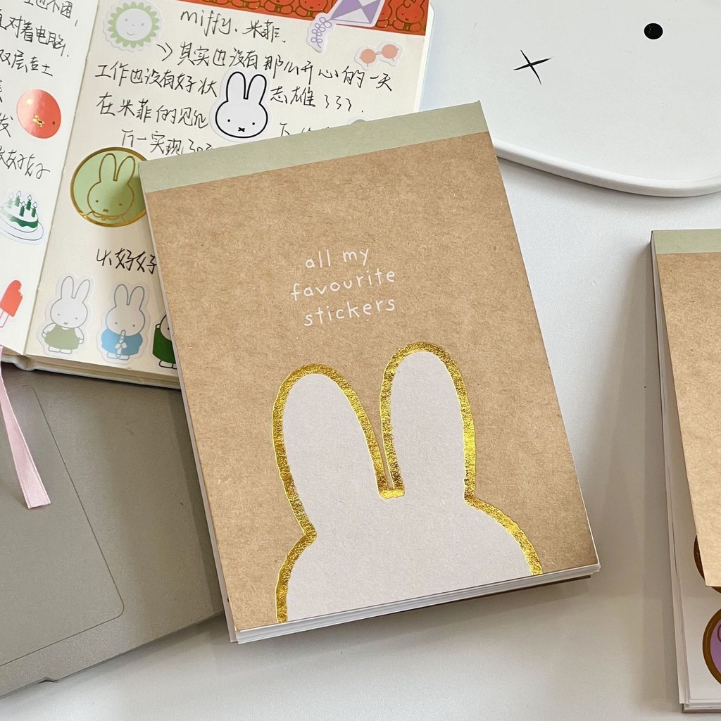 Miffy Rabbit Sticker Book คู่มือมูลค่าสูง diy วัสดุตกแต่งการ์ตูน ...