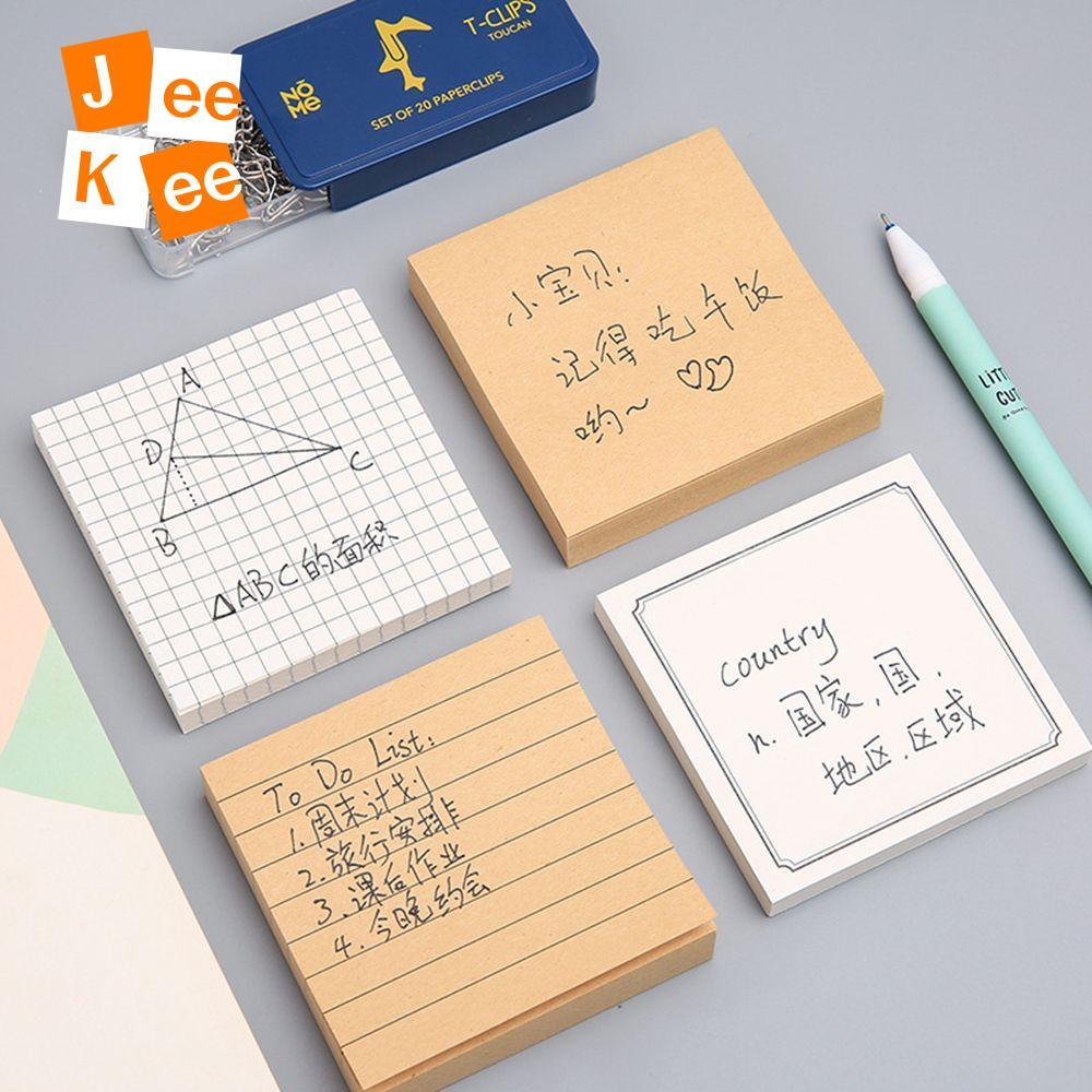 JEEKEE 80 แผ่น Sticky Notes Notebook Bookmark Office Simple Reminder ...