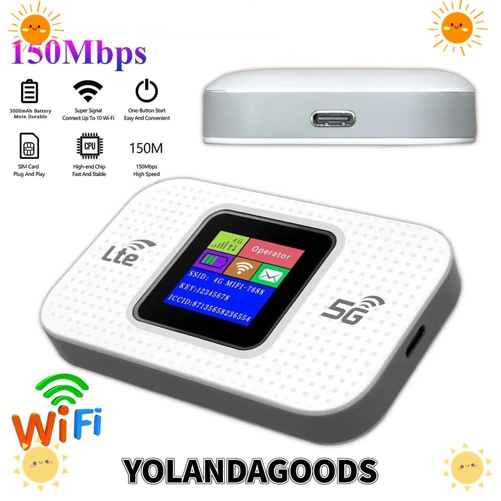 YOLANDAGOODS1 4G LTE Hotspot Router, 150Mbps 3000mAh Pocket WiFi Router ...