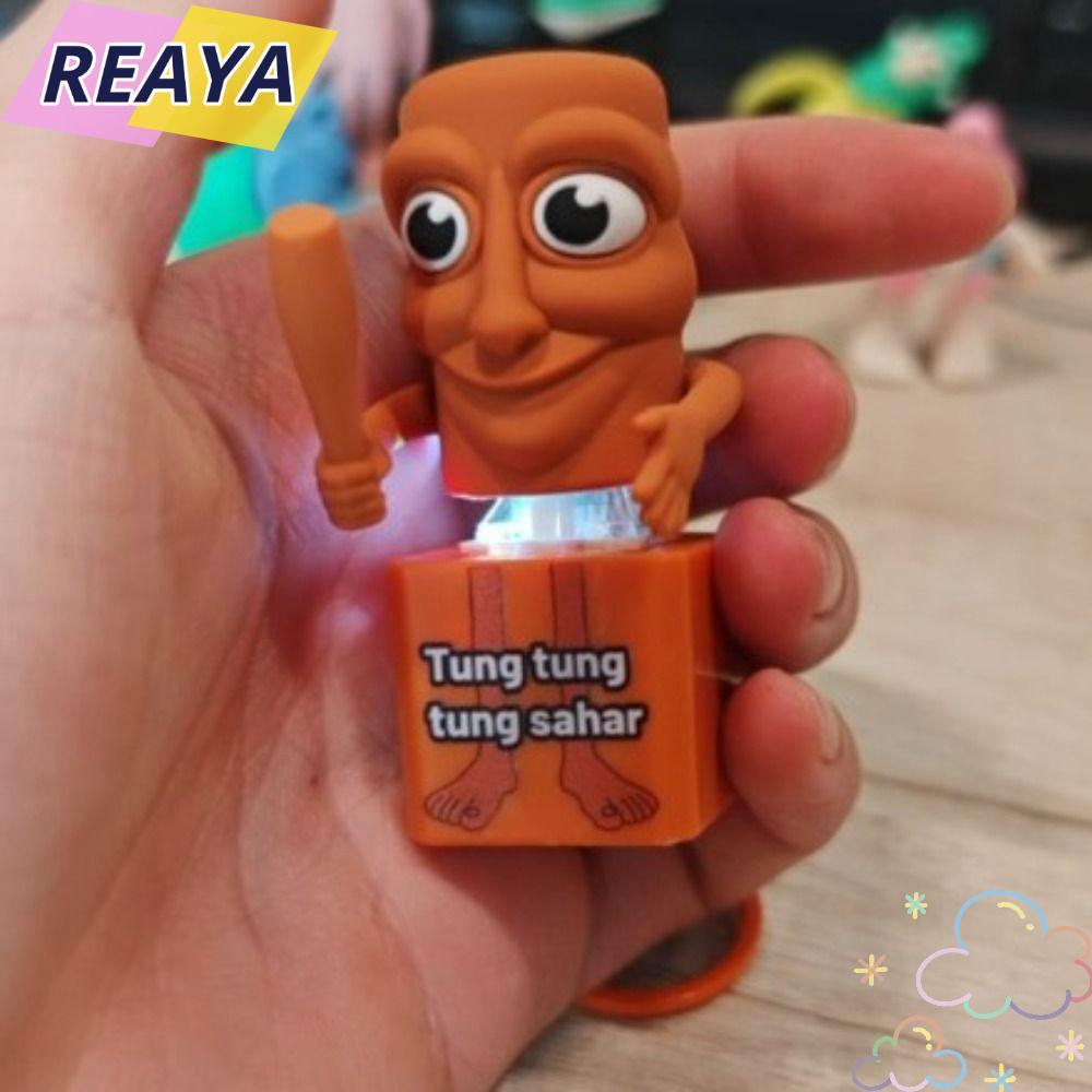 REAYA Tungtung Sahur ของเล่น, ตลก Rizz ไม้ Stick Man ปุ่มพวงกุญแจ ...