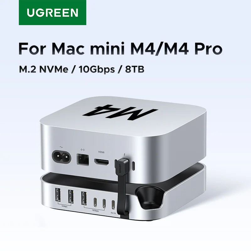 UGREEN USB HUB Docking Station สําหรับ Mac Mini M4 M4 Pro M.2 NVMe SSD ...