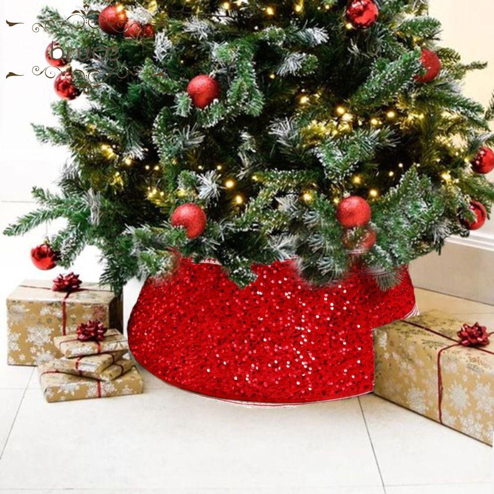 BRUCE Christmas Tree Surround Base, Shine เลื่อมกระโปรงต้นคริสต์มาส ...