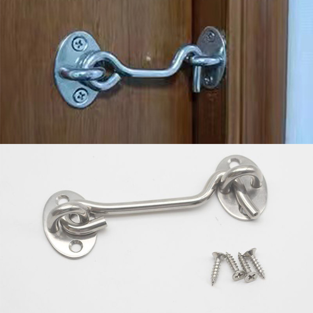 Flyingfishla1pcs Heavy Stainless Steel Duty Privacy Hook and Eye Latch ...