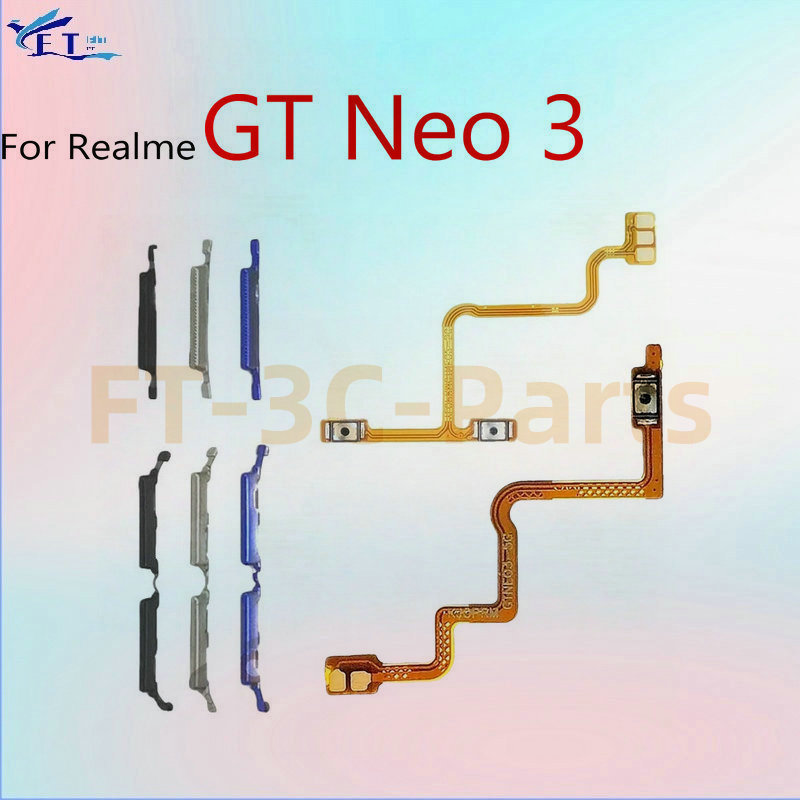 สําหรับ Realme GT Neo 3 RMX3561 ปริมาณด้านข้างปุ่ม Flex Cable Keys ปุ่ม ...