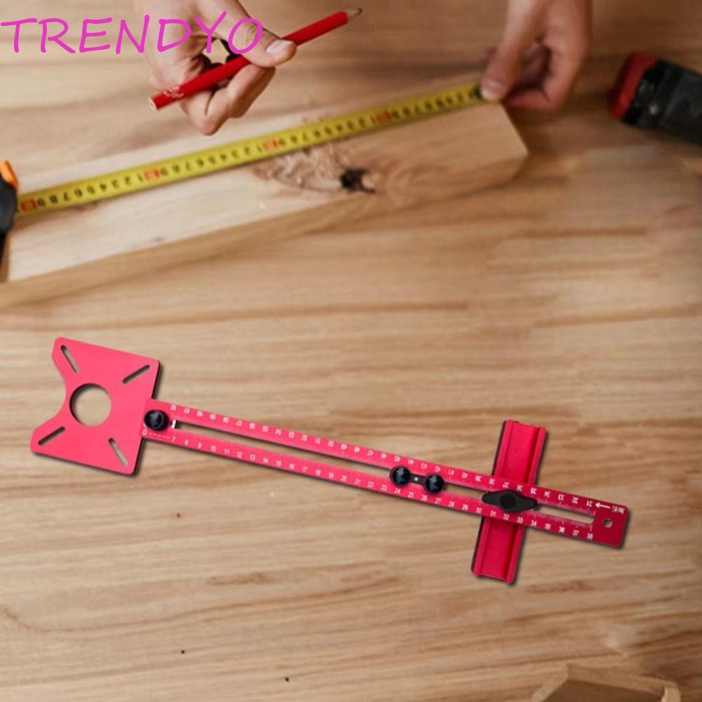TRENDYO เจาะ Punch Locator, อลูมิเนียมเมตริก/นิ้ว 4 in 1 Router วงกลม ...