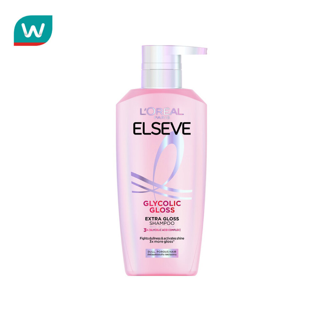 Elseve ลอรีอัล ปารีส เอลแซฟ แชมพู ไกลโคลิค กลอส เอ็กซ์ตร้า กลอส 400 มล.