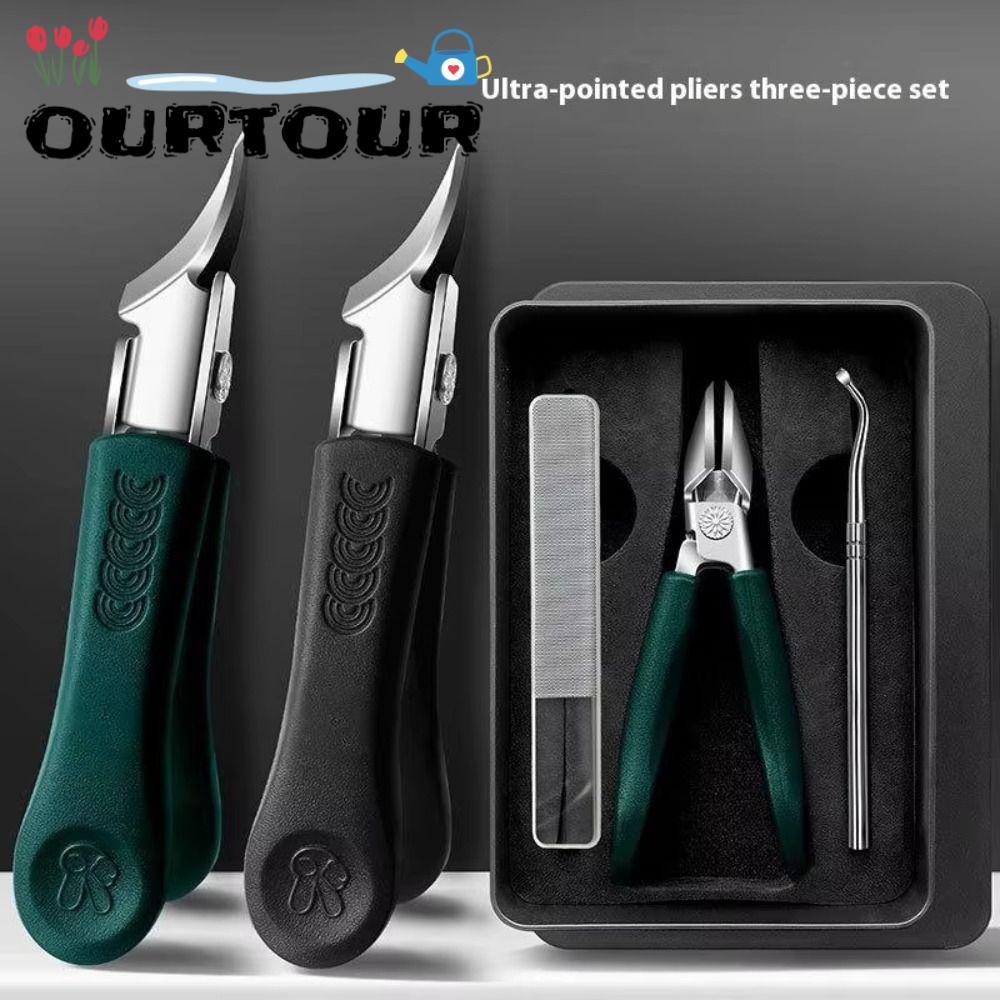 URTOUR เครื่องตัดเล็บนิ้วเท้าเฉียง, สแตนเลส Eagle Beak Slant Edge ...