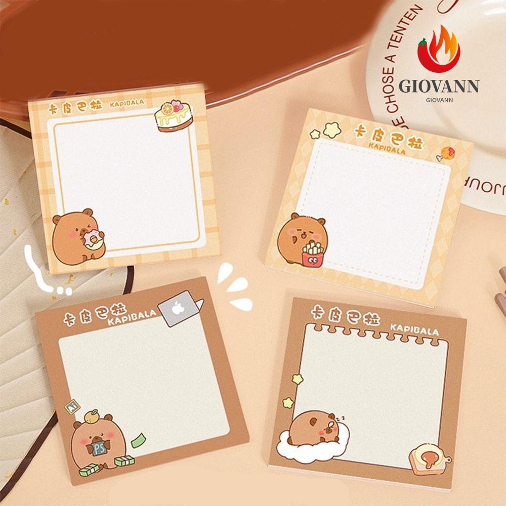 GIOVANNI Capybara Sticky Note, N Times Cute Capybara Memo Pad, สมุดบันท ...