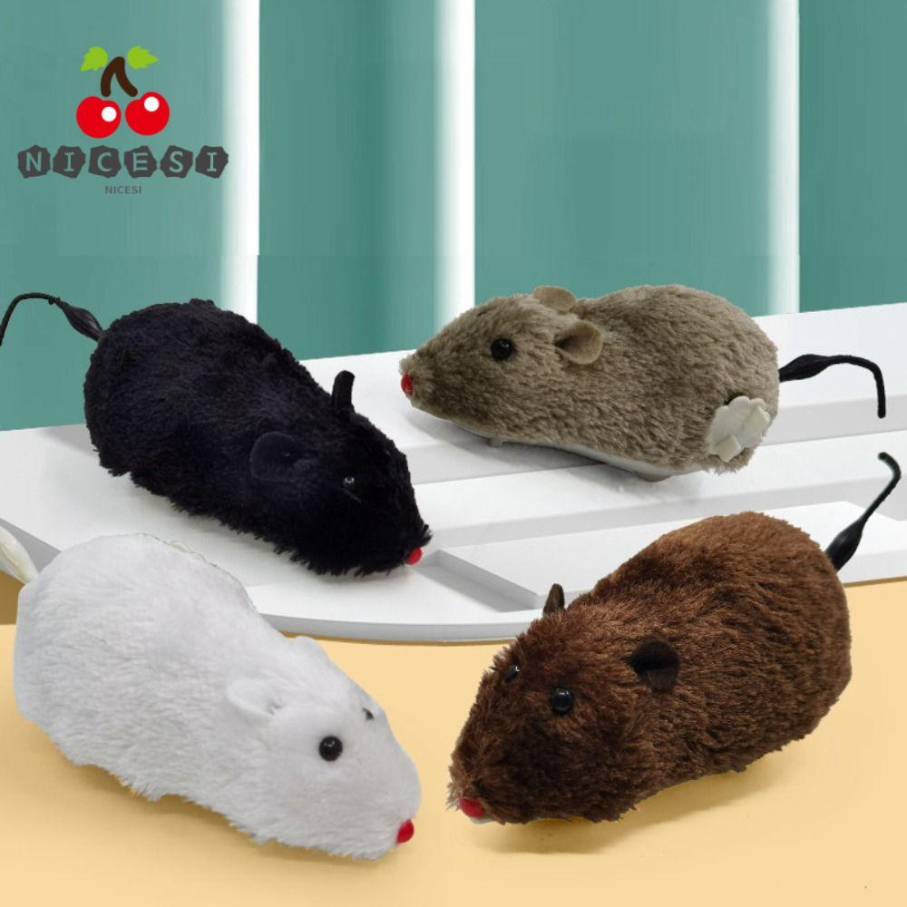 NICESI 1PC Clockwork Mice, เหมือนจริงสีสุ่มวิ่งของเล่นหนู, พรีเมี่ยม ...