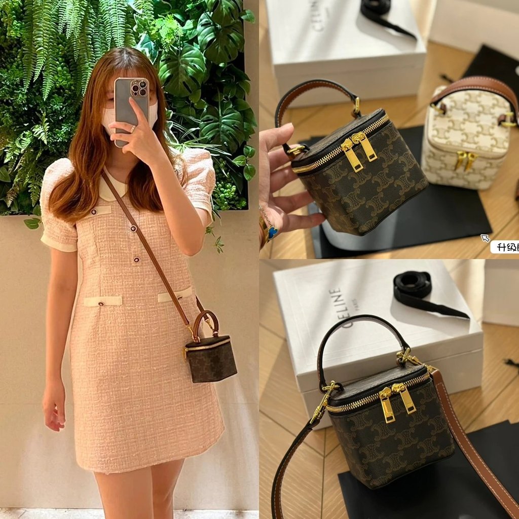 Celine Mini Box Bag สไตล์คลาสสิก Arc de Triomphe ใช้ได้ทั้งเป็นกระเป๋า ...