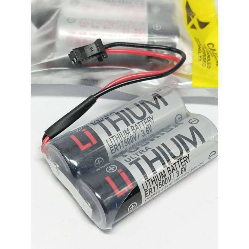 ER17500 แพ็คคู่ ปลั๊กเครื่องบิน ปลั๊กปีก LITHIUM BATTERY ER17500V/3.6V ...