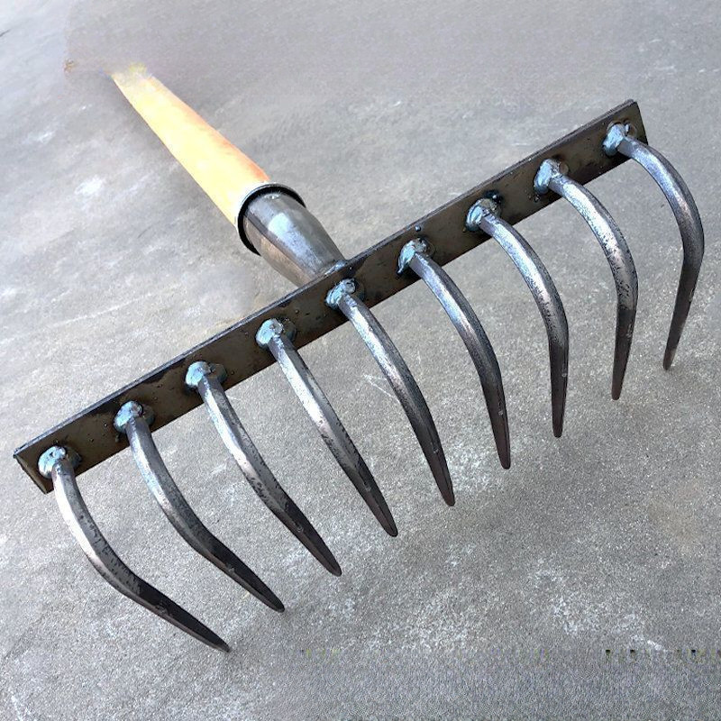 Multifunctional Rake Steel Rake Soil Loosening Rake Hoe Fallen Leaves ...