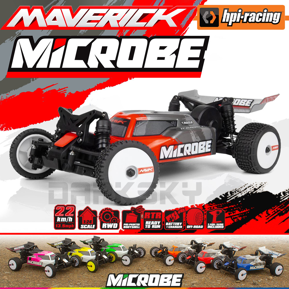 HPI Maverick Microbe 2WD แปรง 1/24 RC รีโมทคอนโทรลไฟฟ้ารุ่นรถ Off-road ...