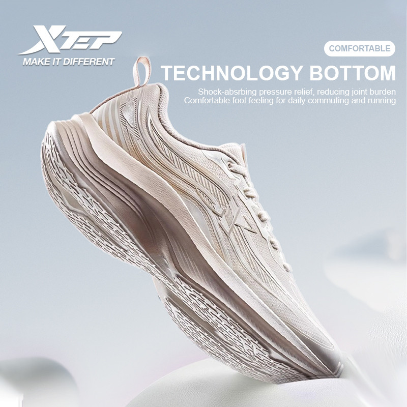 XTEP รองเท้าวิ่งผู้หญิง 2025 น้ำหนักเบาทึบุนุ่ม ระบายอากาศได้ดี เหมาะสำหรับวิ่งในฤดูหนาว
