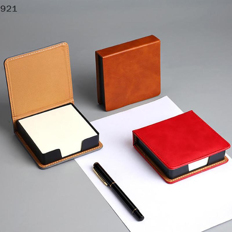 Nuannuaa Sticky Note กล่องแต่งหน้า Notepads หนัง PU Memo Pad Dispenser ...