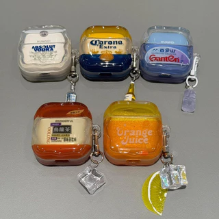 โปรโมชั่น Flash Sale : สําหรับ Huawei freeclip2 เคสหูฟังน่ารักขวดเครื่องดื่มพร้อมจี้เคสป้องกัน freeclip ฝาครอบป้องกันการตก SE2SE3 เคสอ่อนเคสหูฟังบลูทูธ