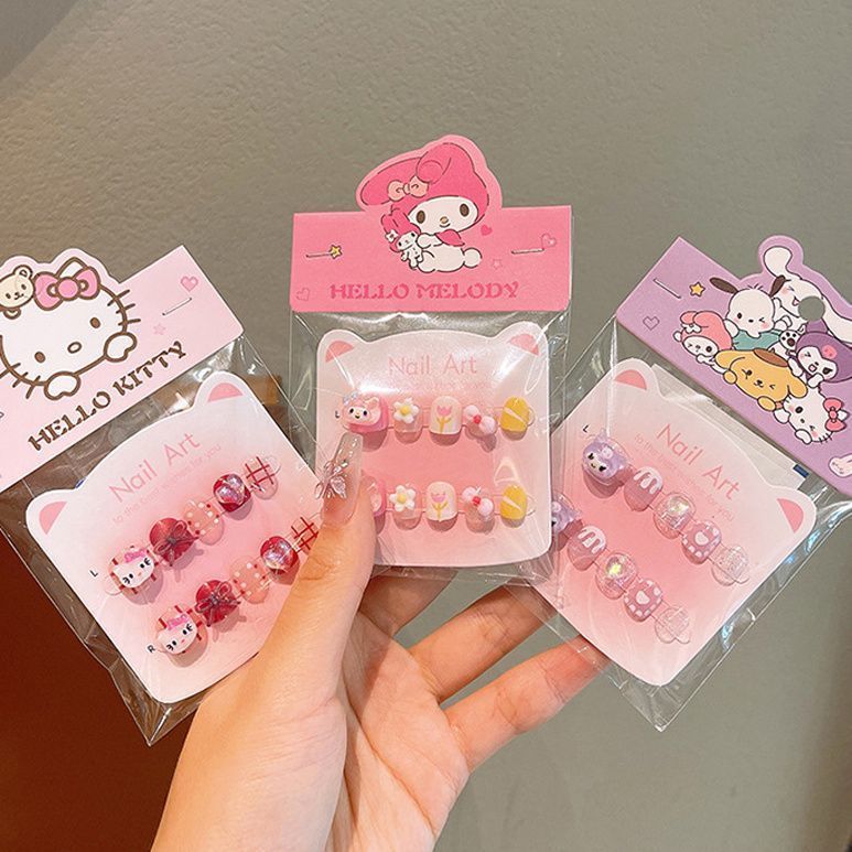 สติ๊กเกอร์ติดเล็บของขวัญเด็กสติ๊กเกอร์แต่งเล็บสติ๊กเกอร์คุโรมิสวมใส่เล็บสาวน้อยน่ารักของเล่น