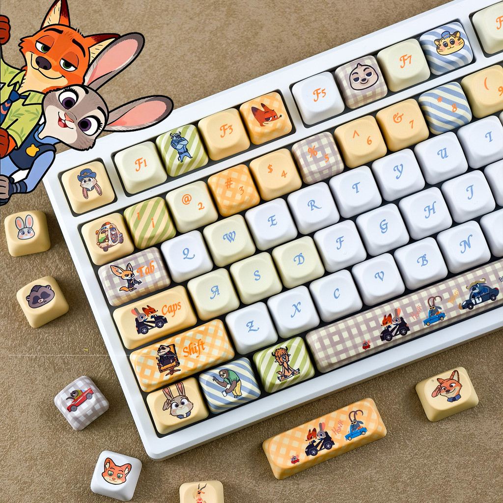 Zootopia Keycaps MOA Profile 130 คีย์ PBT Dye Sublimation Aula F75 F99 ...
