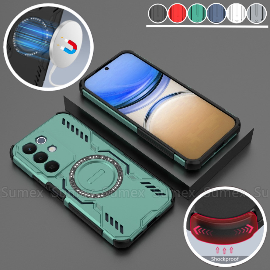 เคสโทรศัพท์กันกระแทกสําหรับRealme C85 5Gเกราะแหวนชาร์จแม่เหล็กปลอกระบาย ...