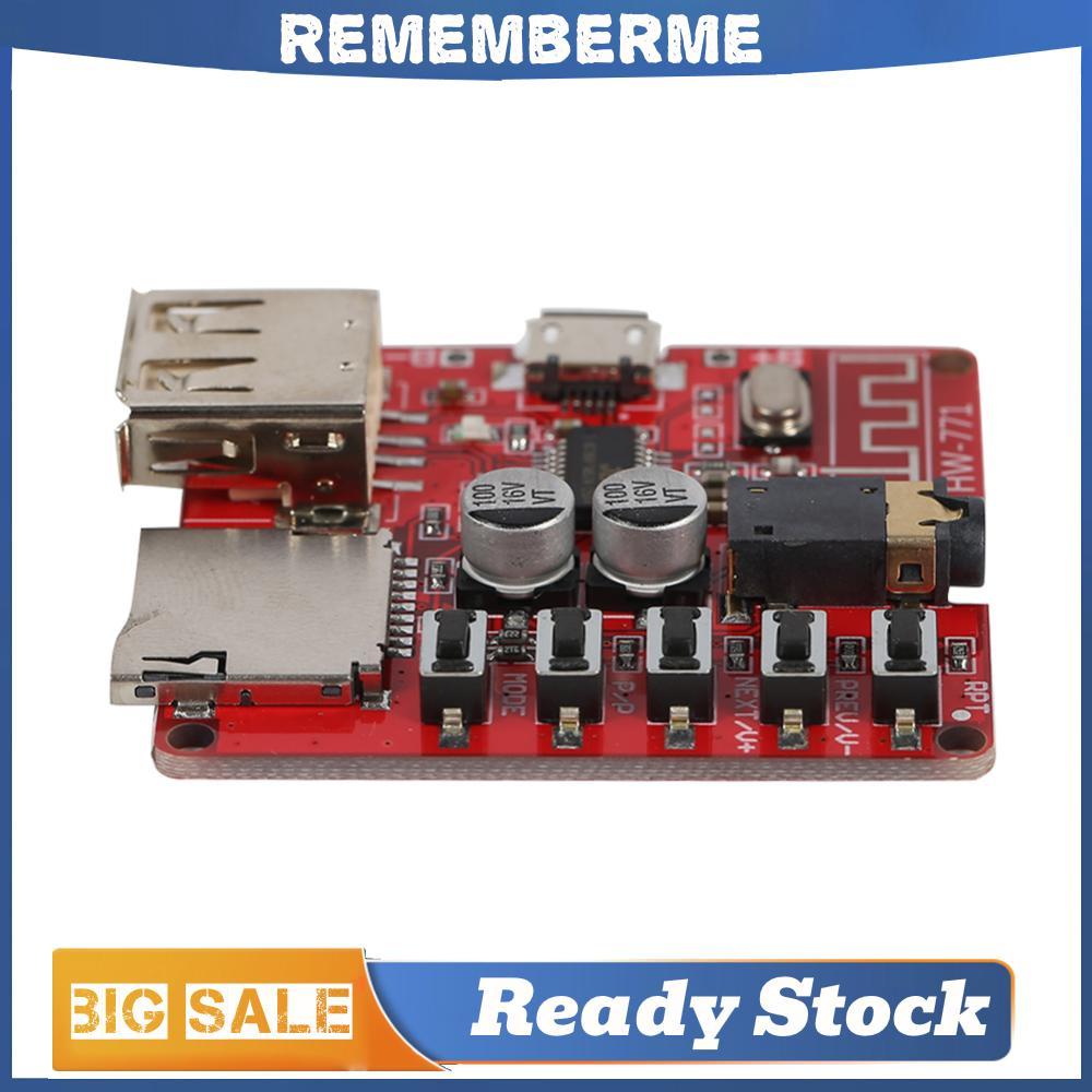 บอร์ดรับสัญญาณบลูทูธไร้สาย TF Card USB Decording 3.5 มม.เอาต์พุตสเตอริโอโมดูลเครื่องส่งสัญญาณเพลงวงจรรวม
