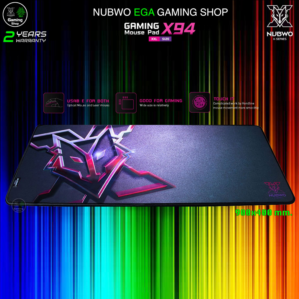 🎮 GAMING NUBWO X94 GAMING MOUSE PAD XXL แผ่นรองเมาส์ ขนาดใหญ่ พิเศษ 900X400 มม. หนา 3 มม. เหมาะกับการเล่นเกม #X 94