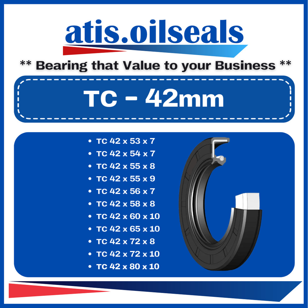 TC 42 ( ID ) ซีลน้ํามัน ( TC 42 x 55 / 60 / 72 x 8 / 9 / 10 ) - TC OIL ...