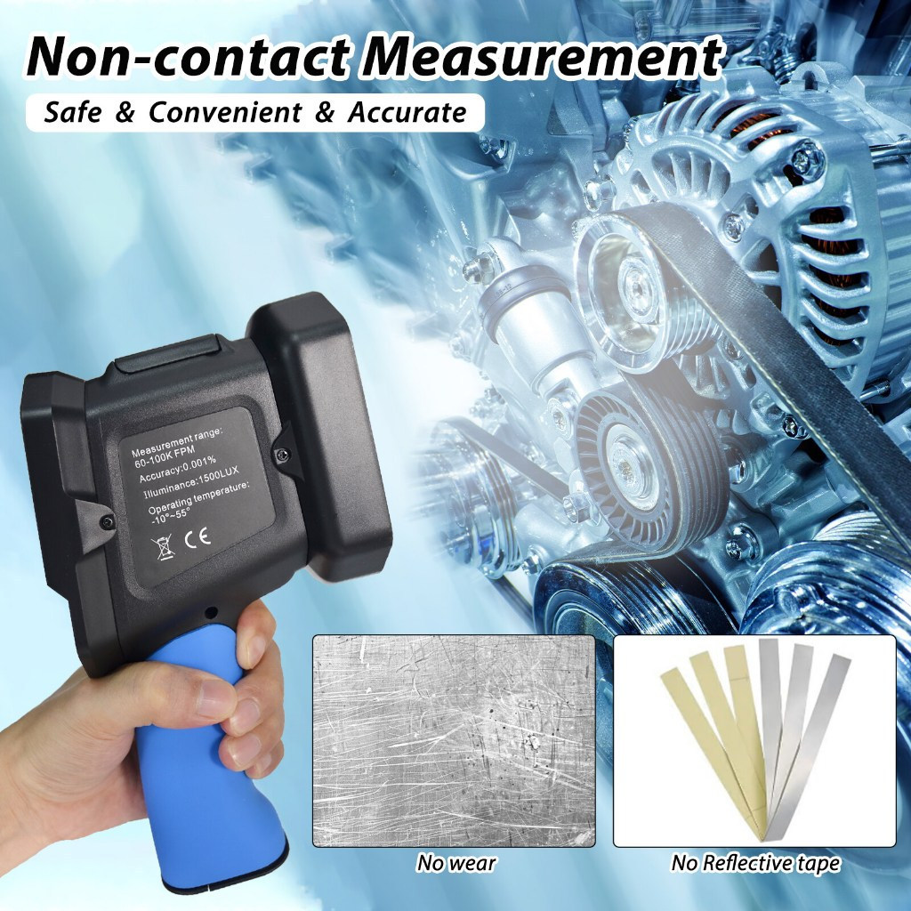 ⭐⭐Digital Handheld Stroboscope HP-8000B, LED Flash Strobe Tachometer ...