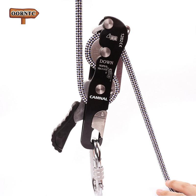 อุปกรณ์ปีนเขา Descender Rappelling Belay สำหรับการควบคุมเชือกด้วยมือ ...