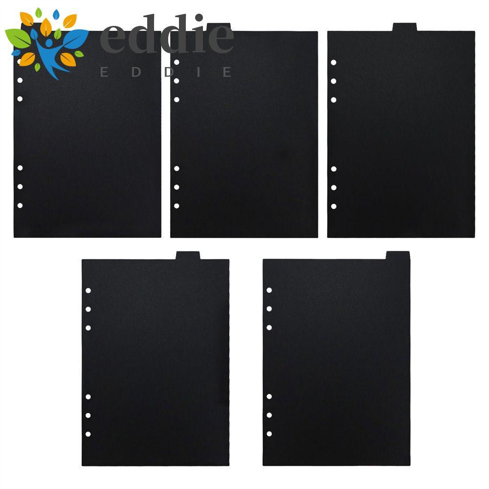 EDIE Notebook Paper Divider A5 A6 A7 หน้า Dividers Planner สีดํา 6 หลุม ...