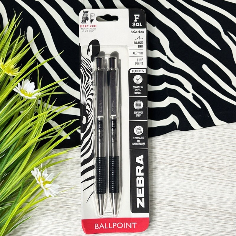 ZEBRA ZEBRA F-701 402 301 สแตนเลสสตีลโลหะ Rod Press ปากกาลูกลื่น 0.7, 1 ...
