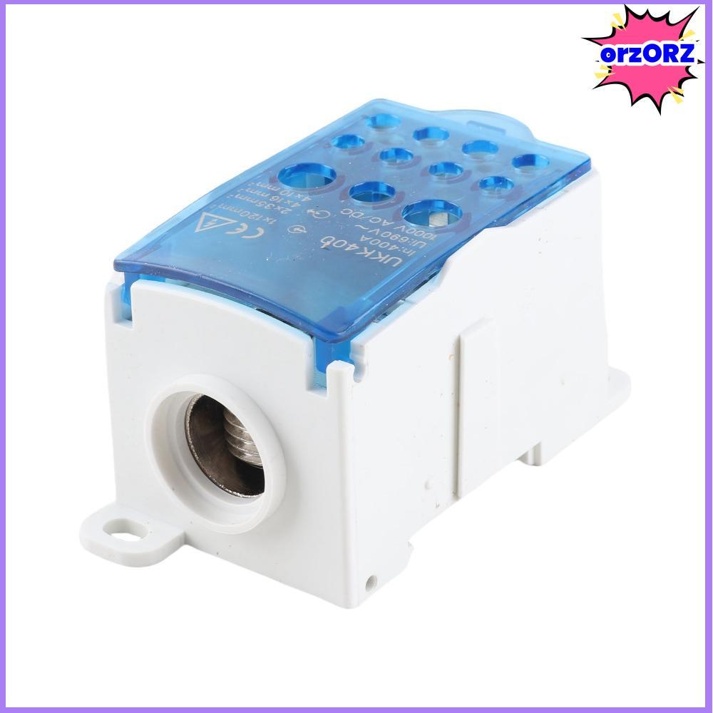 ORZORZ UKK-400A Terminal Block, สีฟ้า 690V กล่องกระจาย, Universal Din ...