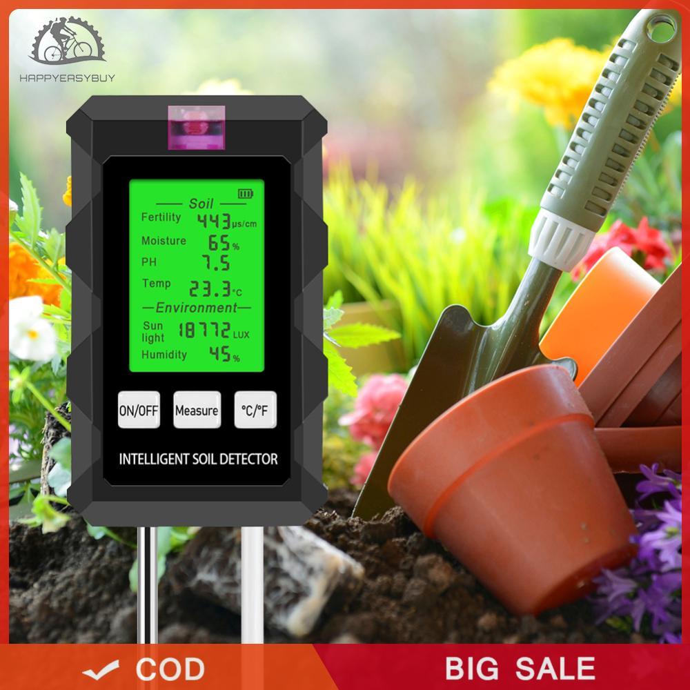[COD]6 in 1 Soil Tester Digital PH Meter จอแสดงผล LCD เครื่องวัด ...