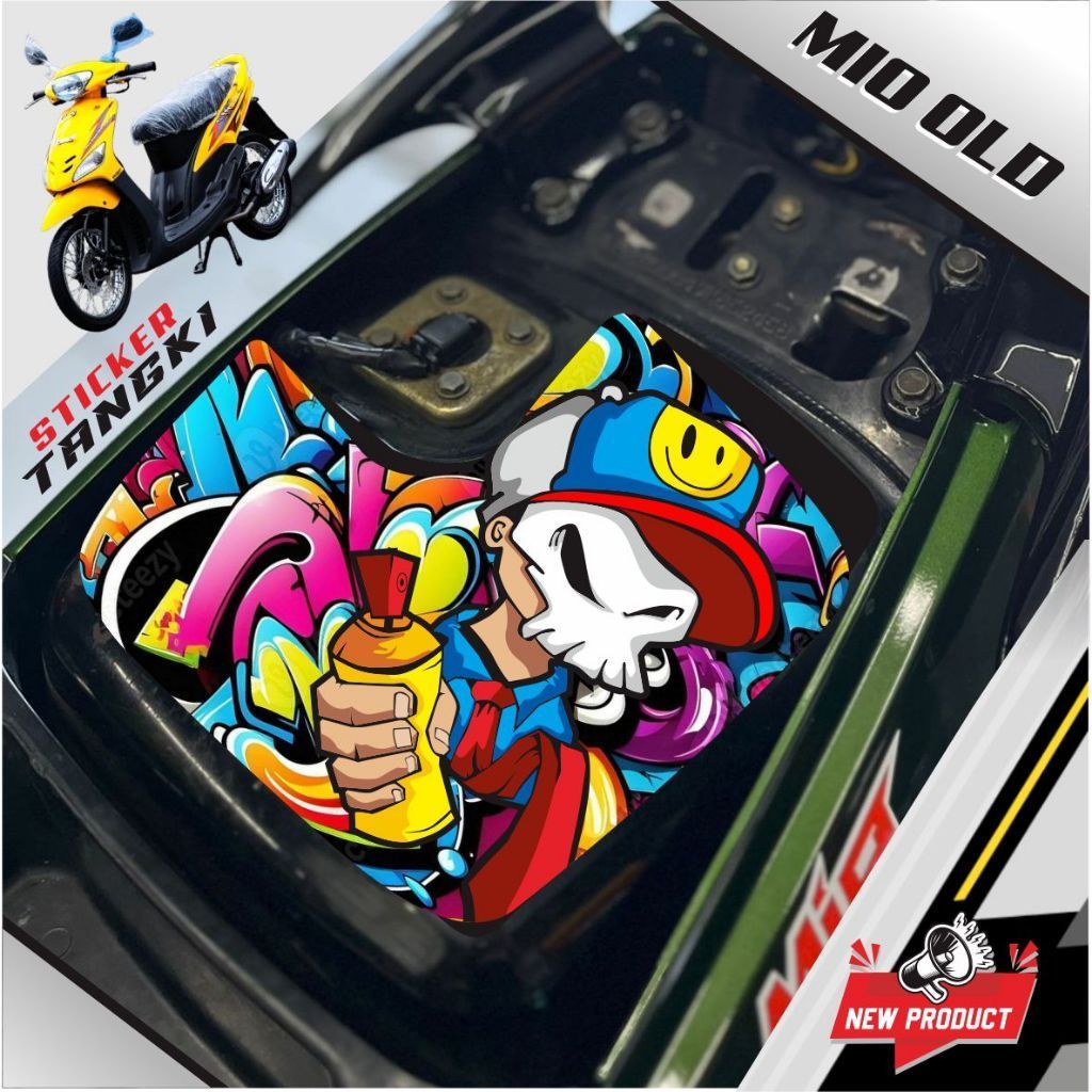 สติ๊กเกอร์ ALL MIO TANK MADE OF VINYL MATERIAL / VARIATIONS | Shopee ...