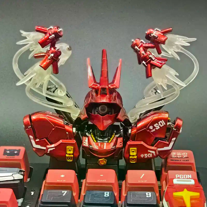 AWSD Sazabi Gundam Mecha Keycap 2U Shield Mechanical Keyboard Assault ...