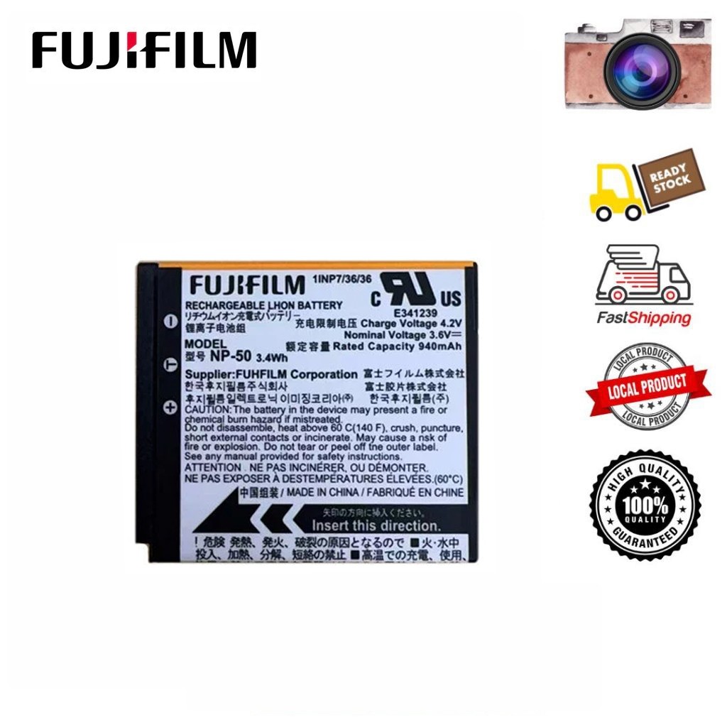 Fujifilm NP-50 NP50 CCD NP-50A กล้อง แบตเตอรี่ Camera battery For F305 ...