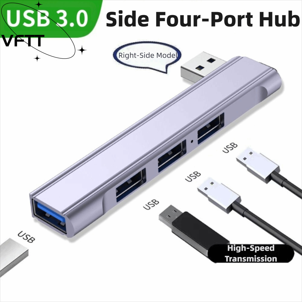 VFTT USB C HUB, พอร์ต USB 4 in1 พอร์ต HUB, อุปกรณ์เสริมคอมพิวเตอร์มัลติ ...