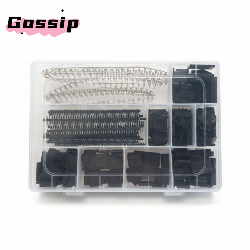 GOSSIP 1450PCS Pin Connector Kit, ชายหญิง PIN ปฏิบัติ Housing Header ...