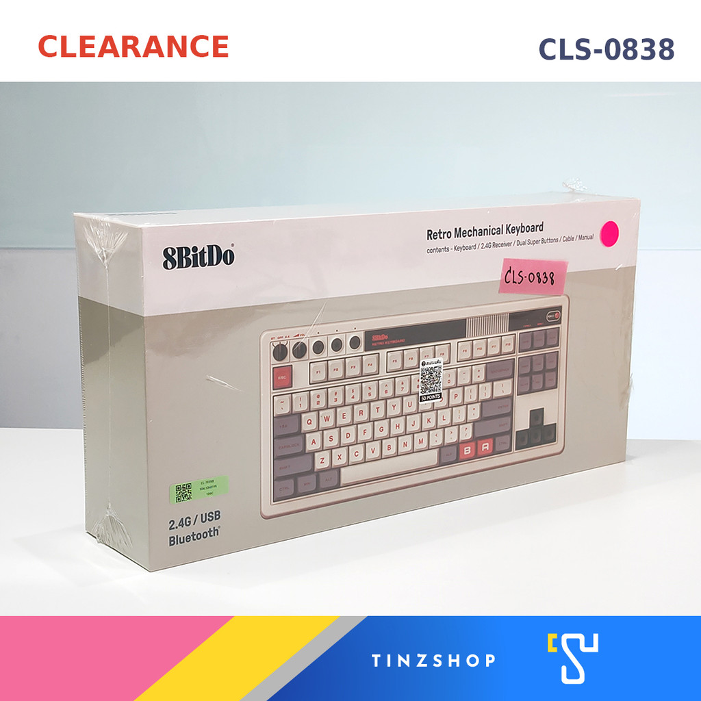 [Clearance] CLS-0838 8Bitdo Retro Mechanical Keyboard 85HA01 Bluetooth ...