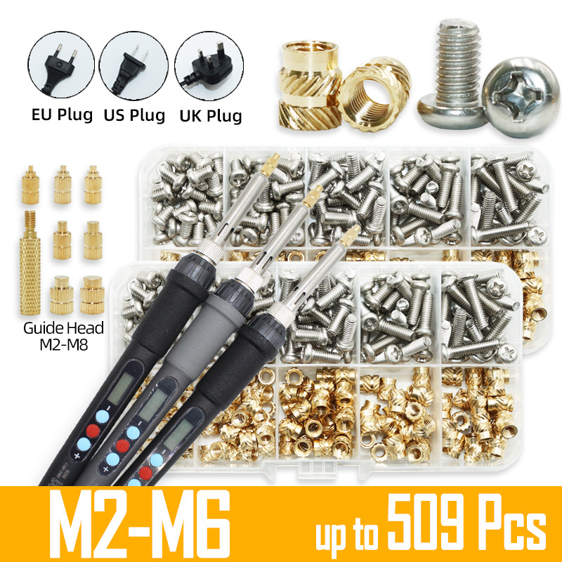 Heat Set Insert Soldering Iron Tip Head M2 M3 M4 Hot Melt Insets Nut ...
