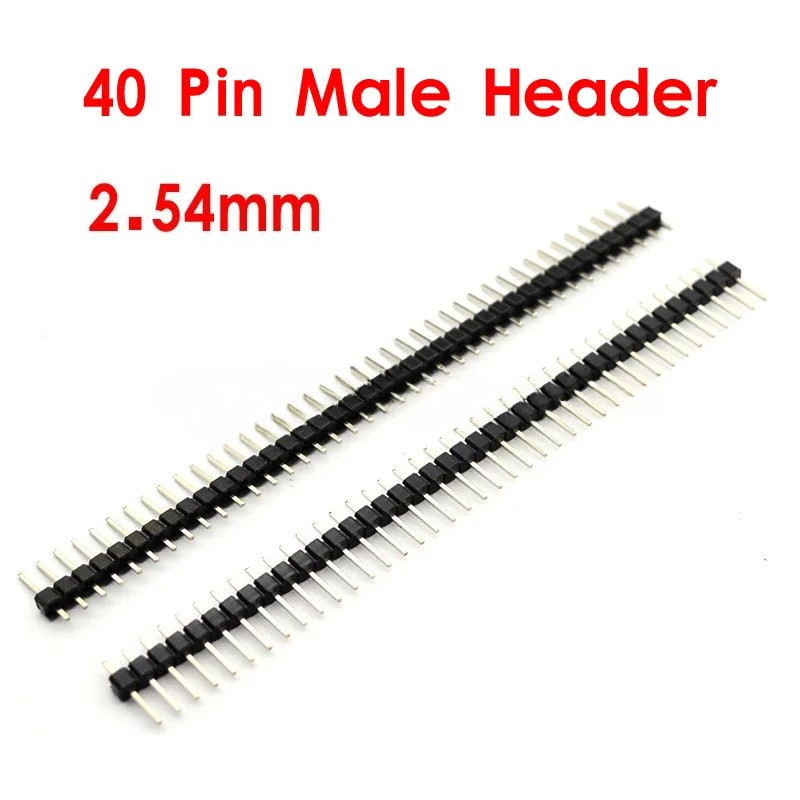 20 PCS/Lot Connector 2.54 มม.40 Pin ชายเดี่ยวแถวเงิน Pin Header Strip ...
