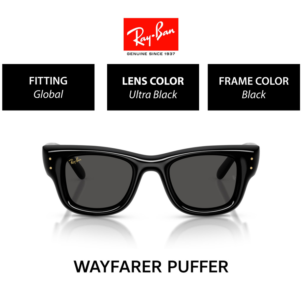 RAY-BAN WAYFARER PUFFER 0RB4940 601/8747 47 | Shopee Thailand