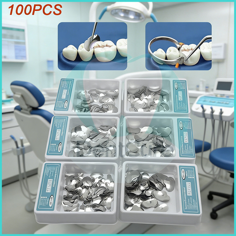 อุปกรณ์ทันตกรรม Matrix Band แบบโลหะ/ ชุดแถบแมทริกซ์ทันตกรรม 100 ชิ้น ...