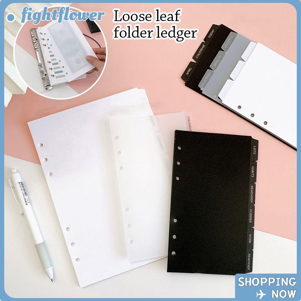 FIGHT Separator Paper Index, A5 A6 Black White Page Classification ...
