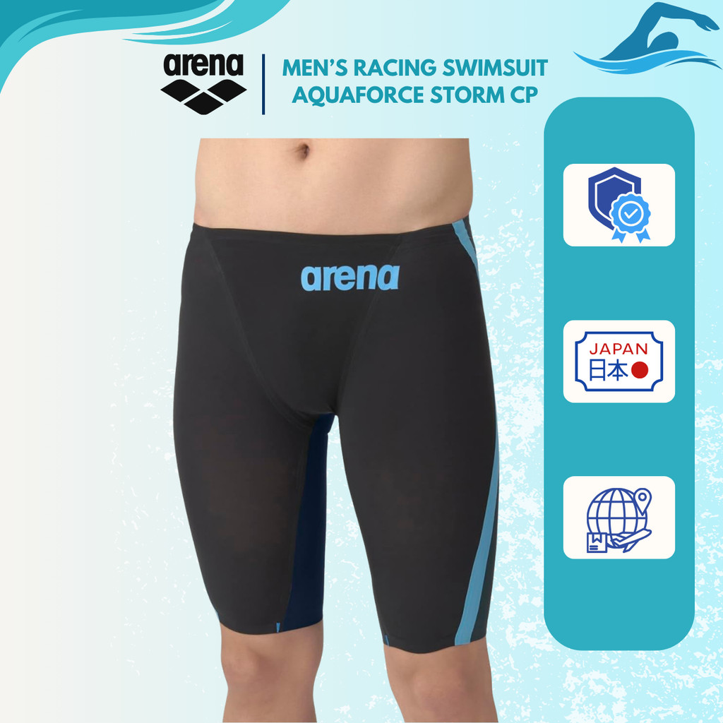 Arena Men's Racing Swimsuit AQUAFORCE STORM CP, WA Approved