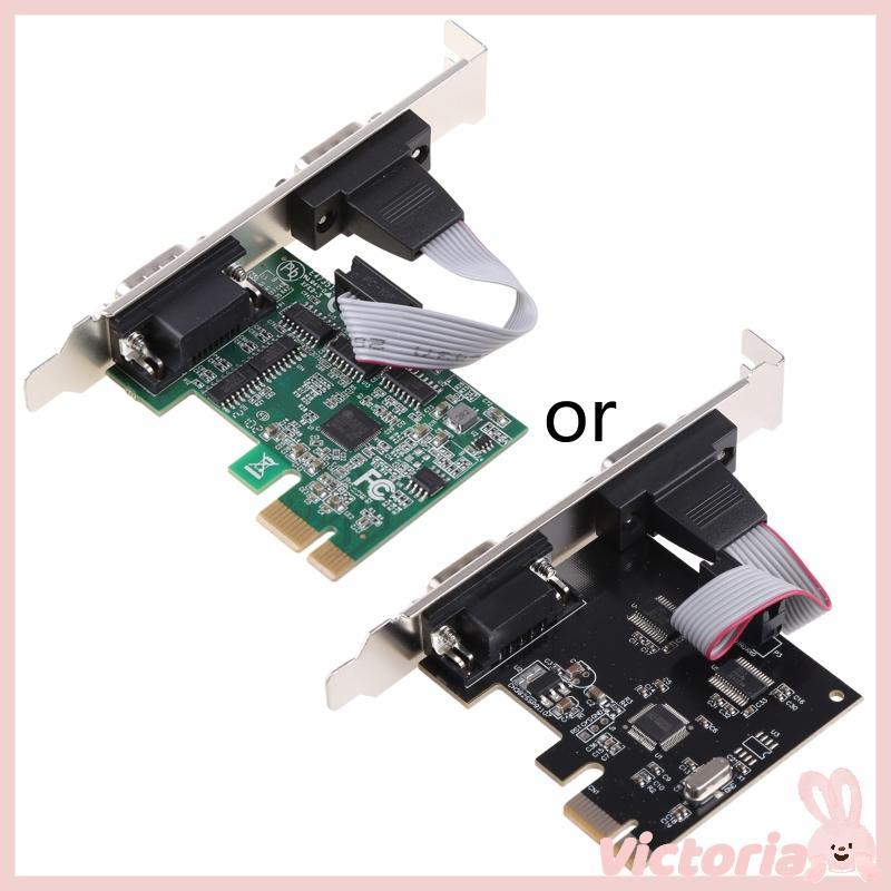 VIC PCIe Dual Serial การ์ดขยายชิป AX99100 2 พอร์ตอุตสาหกรรม DB9 COM ...